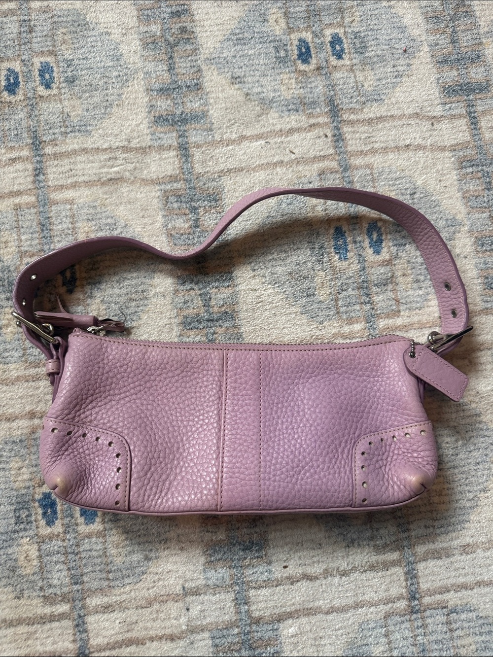 Coach 5052 demi leather shoulder bag lilac pink vintage